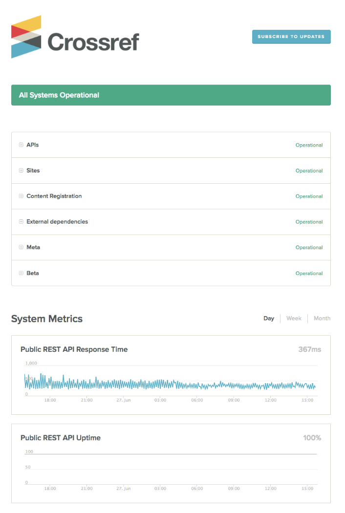 Our new status page